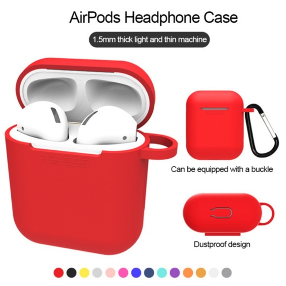 ❤️NEW Airpods Pro/1/2 Soft Protective Case W/Hook - Picture 3 of 4